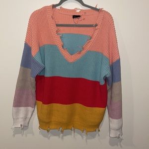 Blank Paige Striped Multicolor Sweater